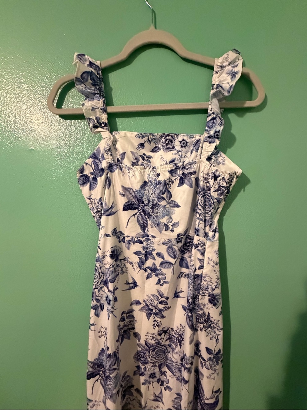 Blue and White Floral Sundress